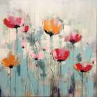 Charming Red Blooms Art Print