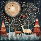 Merry and Bright II Art Print