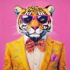 Joyful Jungle Cat Art Print