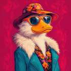 Charming Duck Dandy Art Print