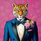 Funky Tiger Man Art Print