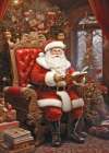 Santas Comfy Christmas Art Print