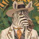Zebra Face Art Print