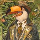 Toucan Face Art Print