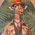Giraffe Face Art Print