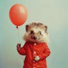 Hedgehog Balloon Buddy Art Print