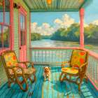 Houseboat Haven II Art Print