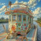 Houseboat Haven IV Art Print