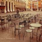 Cafe Chairs Art Print