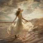 Vintage Beach, Ten Art Print