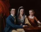 Jonathan Trumbull, Jr. with Mrs. Trumbull Eunice Backus and Faith Trumbull 1777 Art Print