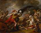 Joshua at the Battle of Ai, Attended by Death 1839 Art Print
