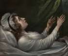 Sarah Trumbull, Sarah Hope Harvey on Her Deathbed 1824 Art Print