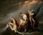 The Last Family Who Perished in the Deluge, Genesis 7.4.24 1838 Art Print