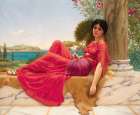 Leaning Against A Column 1901 Art Print