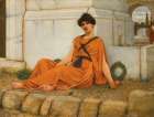 Repose, The Flower Girl 1899 Art Print