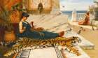 The Tigerskin Sewing Girl 1889 Art Print