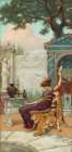 Winding Wool in a Pompeian Garden 1894 Art Print