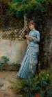 Far Away Thoughts 1880 Art Print by Julius LeBlanc Stewart