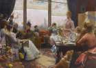 Five oclock tea 1883 Art Print by Julius LeBlanc Stewart