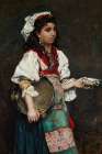Gypsy Girl also titled Spanish Girl Art Print by Julius LeBlanc Stewart