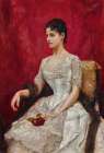 Lady in white 1887 Art Print by Julius LeBlanc Stewart