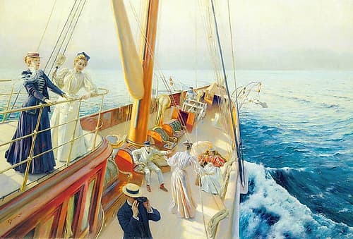 Yachting the Mediterranean 1896 Art Print