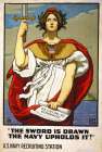 The sword is drawn, the Navy upholds it 1917 Art Print