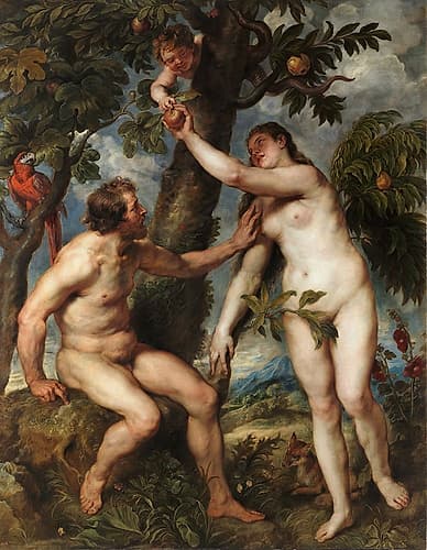 Adam and Eve 1628 Art Print by Peter Paul Rubens