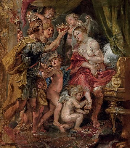 Alexander and Roxana Art Print by Peter Paul Rubens
