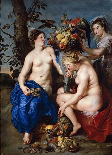 Ceres With Two Nymphs 1624 Art Print
