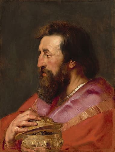 Head of One of the Three Kings Melchior, The Assyrian King 1618 Art Print