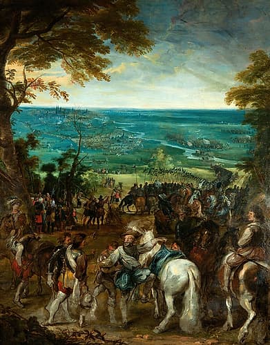 Henry IV of France at the Siege of Amiens in 1597 Art Print