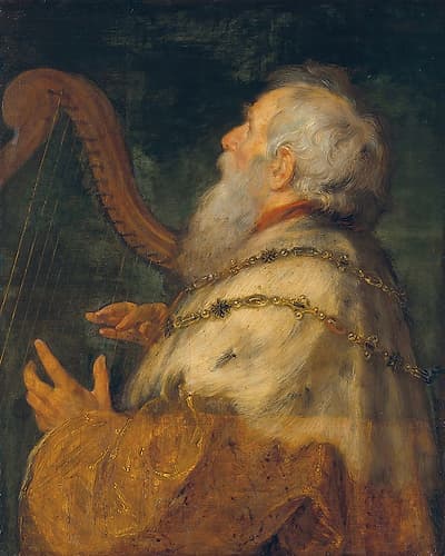 King David Playing the Harp 1616 Classical Print