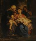 The Holy Family with Saint Elizabeth and Saint John Art Print