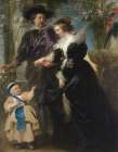 Rubens, His Wife Helena Fourment, and Their Son Frans 1635 Art Print