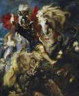 St George Battles The Dragon 1606 Art Print