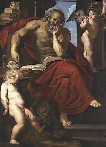 St Jerome in his Hermitage 1608 Classical Print