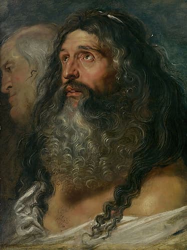 Study of Two Heads 1609 Art Print