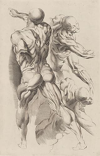 Study of Two Naked Men Art Print