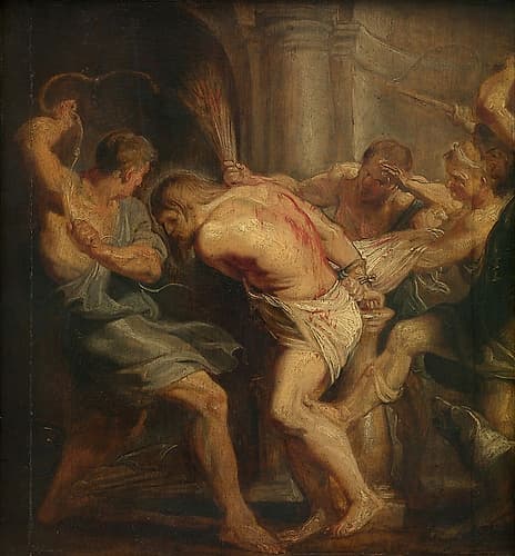 The Flagellation of Christ 1617 Renaissance Print