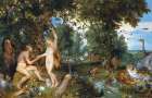 The Garden of Eden with the Fall of Man 1615 Art Print