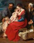 The Holy Family with Saints Elizabeth and John the Baptist 1615 Art Print