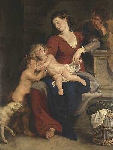The Holy Family with the Basket 1616 Renaissance Print