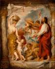 The Israelites Gathering Manna in the Desert 1626 Art Print