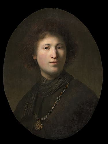A Young Man with a Chain 1629 Art Print by Rembrandt