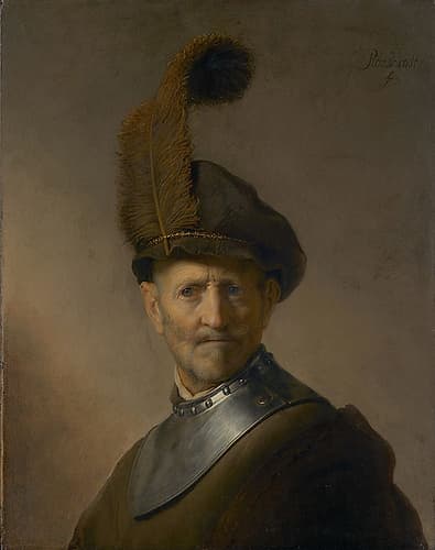 An Old Man in Military Costume 1630 Art Print by Rembrandt