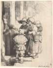 Beggars Receiving Alms at the Door of a House 1648 Art Print