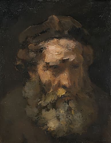 Head of Saint Matthew ca 1660 Art Print by Rembrandt