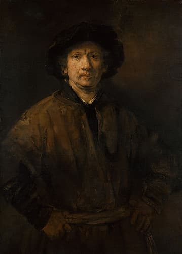 Large Self-Portrait Art Print by Rembrandt